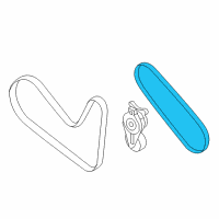 OEM Lincoln MKS Water Pump Belt Diagram - 7T4Z-8620-A