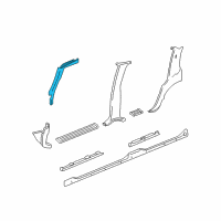 OEM GMC Sierra 2500 Molding Asm-Windshield Side Garnish *Pewter R Diagram - 15262946