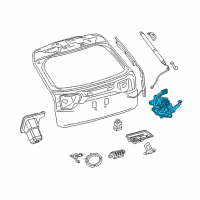 OEM Lexus Tail Gate Latch Lock Actuator Diagram - 69350-0E110