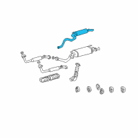 OEM 1999 Toyota Land Cruiser Tailpipe Diagram - 17405-50030