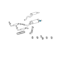 OEM 2000 Toyota Land Cruiser Clamp Diagram - 17452-50050