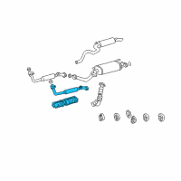 OEM 2000 Lexus LX470 Front Exhaust Pipe Assembly Diagram - 17410-50250