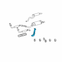 OEM 2007 Lexus LX470 Front Exhaust Pipe Assembly No.2 Diagram - 17450-50070