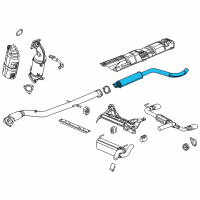 OEM 2018 Buick Cascada Muffler & Pipe Diagram - 13423330