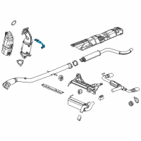 OEM 2017 Buick Cascada Catalytic Converter Bracket Diagram - 55488472