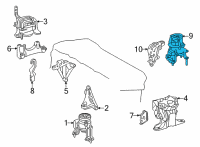 OEM 2021 Toyota RAV4 Prime Rear Mount Diagram - 12371-25100