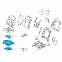 OEM 2014 Ford Fusion Seat Cushion Pad Diagram - DS7Z-54632A22-F