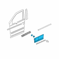 OEM 2005 Buick Rendezvous Molding Kit, Front Side Door Lower Diagram - 88951958