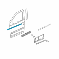 OEM Buick Rendezvous Sealing Strip Asm-Front Side Door Window Outer Diagram - 21995157