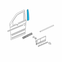 OEM Buick Rendezvous Applique Asm-Front Side Door Window Frame Rear Diagram - 10421097