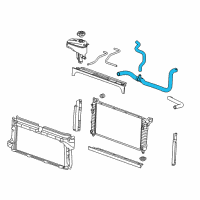 OEM 2016 Cadillac Escalade Lower Hose Diagram - 23126444