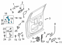 OEM 2022 Ford F-150 Upper Hinge Diagram - FL3Z-1626801-A