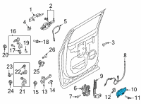 OEM 2022 Ford F-150 HANDLE ASY - DOOR - INNER Diagram - ML3Z-1522600-CA