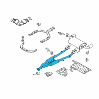 OEM 2015 Infiniti QX70 Exhaust Sub Muffler Assembly Diagram - 20300-1WW0A
