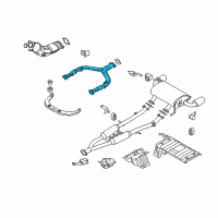 OEM Infiniti G37 Front Exhaust Tube Assembly Diagram - 20020-JL00B