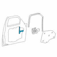 OEM 2008 Jeep Liberty Front Door Window Regulator Diagram - 68033454AB