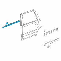 OEM 2004 Honda CR-V Molding Assy., R. RR. Door Diagram - 72910-S9A-003