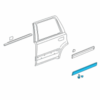 OEM 2005 Honda CR-V Garnish Assy., L. RR. Door (Lower) Diagram - 75333-S9A-003
