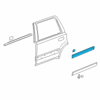 OEM Honda CR-V Protector, L. RR. Door Diagram - 75323-S9A-003