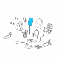 OEM 2010 Saturn Vue Heater, Driver Seat Back Diagram - 96844703