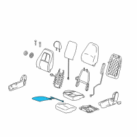 OEM 2009 Saturn Vue Heater, Driver Seat Cushion Diagram - 96844495