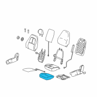 OEM 2009 Saturn Vue Seat Cushion Pad Diagram - 96844727