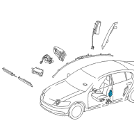 OEM Lexus GS430 Sensor Assy, Side Air Bag, LH Diagram - 89830-30130