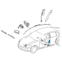 OEM 2011 Lexus GS350 Sensor Assy, Side Air Bag, LH Diagram - 89830-30130