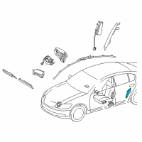 OEM Lexus GS430 Sensor, Air Bag, Rear RH Diagram - 89833-30020