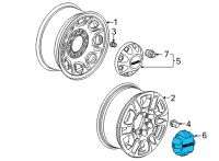 OEM 2022 GMC Sierra 2500 HD Hub Cap Diagram - 84560570