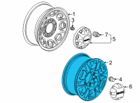 OEM 2021 GMC Sierra 3500 HD Wheel, Alloy Diagram - 84742716
