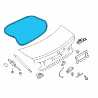OEM 2021 BMW M240i Trunk Lid Gasket Diagram - 51-76-7-403-852