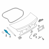 OEM BMW 230i xDrive Left Trunk Lid Hinge Diagram - 41-00-7-373-847