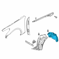 OEM Infiniti Protector-Front Fender, RH Diagram - 63842-JK000