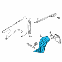 OEM Infiniti Protector-Front Fender, Front LH Diagram - 63845-JK30A