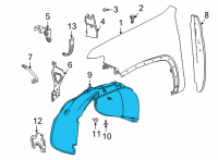 OEM Chevrolet Silverado 3500 HD Fender Liner Diagram - 84185369