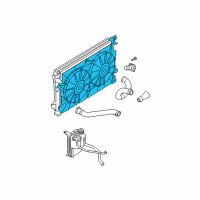 OEM 2007 Chrysler Pacifica Engine Cooling Radiator Diagram - 68002780AA