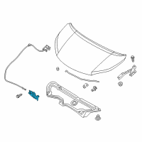 OEM Nissan Male Hood Lock Diagram - 65601-3LM2C