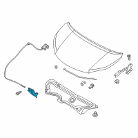 OEM 2013 Nissan NV200 Male Hood Lock Diagram - 65601-3LM2C