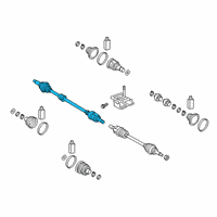 OEM 2020 Hyundai Veloster Shaft Assembly-Drive, RH Diagram - 49501-F2200