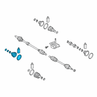 OEM Hyundai Elantra GT Boot Kit-Front Axle Wheel Side Diagram - 49536-F2200