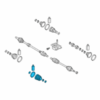 OEM 2019 Hyundai Veloster Joint Kit-Front Axle Differential Side, RH Diagram - 49535-F2100