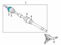 OEM Nissan Rogue Joint Assy-Outer Diagram - 39211-6RA5D