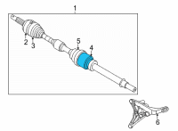 OEM Nissan Rogue Joint Assy-Inner Diagram - 39771-6RA3D