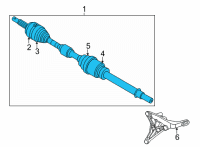 OEM 2021 Nissan Rogue SHAFT ASSY-FRONT DRIVE, LH Diagram - 39101-6RR2D