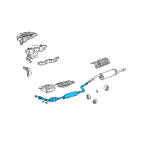 OEM 2005 Scion xB Converter & Pipe Diagram - 17410-21572