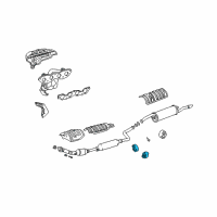 OEM 2002 Toyota Echo Front Pipe Insulator Diagram - 17562-23040