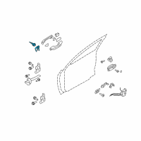 OEM 2008 Hyundai Elantra Front Door Lock Assembly, Left Diagram - 81970-2HA00