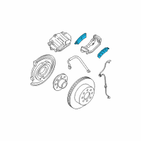 OEM 2013 Cadillac Escalade ESV Pad Kit, Rear Disc Brake Diagram - 19329677
