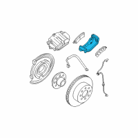 OEM 2011 Cadillac Escalade Caliper Support Diagram - 15265833